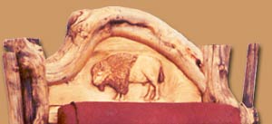 Horn Mountain Living - Buiffalo Chair back Carving