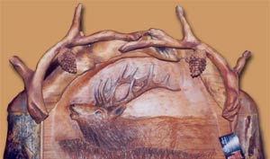 Horn Mountain Living - Elk Chair back Carving