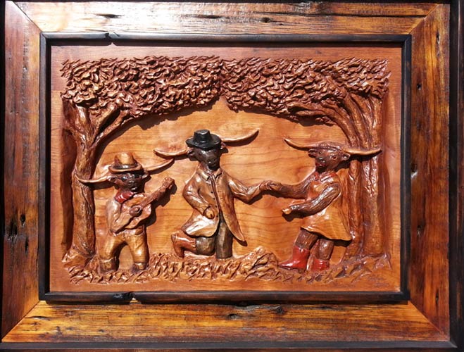 Horn Mountain Living - Hand Carved Armoire